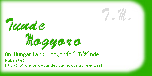 tunde mogyoro business card